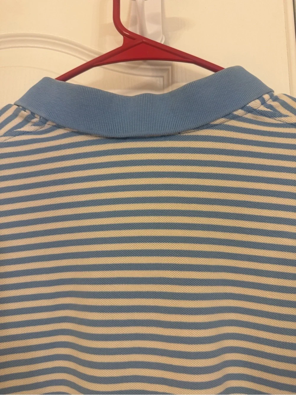 Ralph Lauren Light Blue & White Striped Polo Shirt